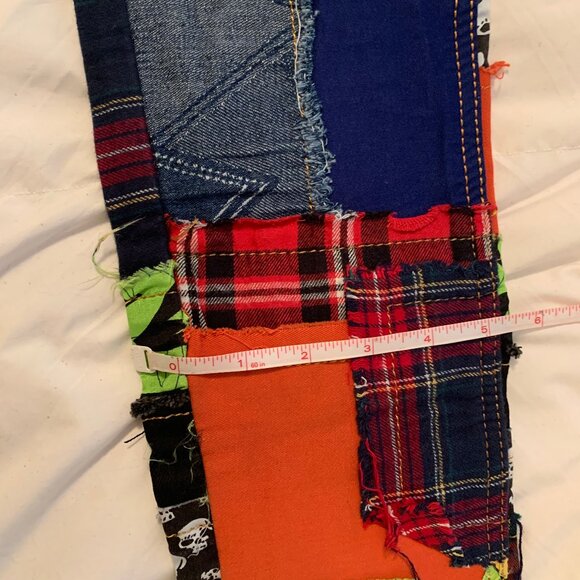 Bie Pa Patch Jeans 1971 Y2k Patchwork Straight leg Pants 27" x 29" - Picture 8 of 11